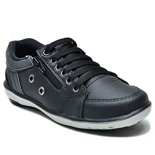 Sapatênis Masculino Casual Preto com Ziper Infantil