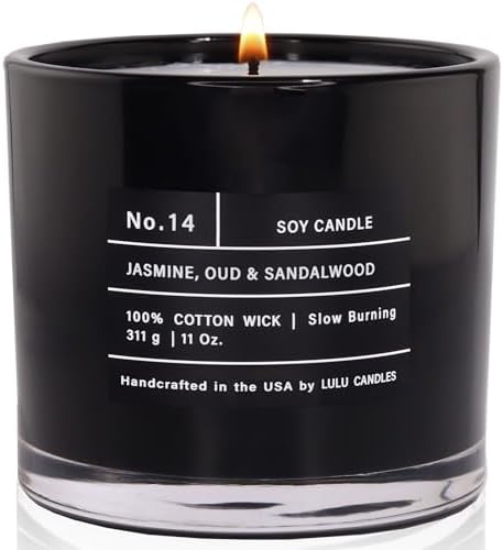 Lulu Candles | Jasmine, Oud & Sandalwood | Luxury Scented Soy Jar...