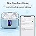 TAGRY Bluetooth Headphones True Wireless Earbuds 60H Playback LED Power Display Earphones with Wireless Charging Case IPX5 Waterproof in-Ear Ear buds with Mic for TV Smart Phone Laptop Computer Sports