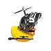 Edinber Petit canard jaune décoratif pour voiture, casque de vélo, guidon de moto, petit canard jaune ornement avec hélice, lunettes de soleil, chaîne dorée