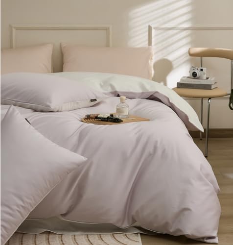 Literie d'hôtel haut de gamme et parure de lit violet blanc design - 3