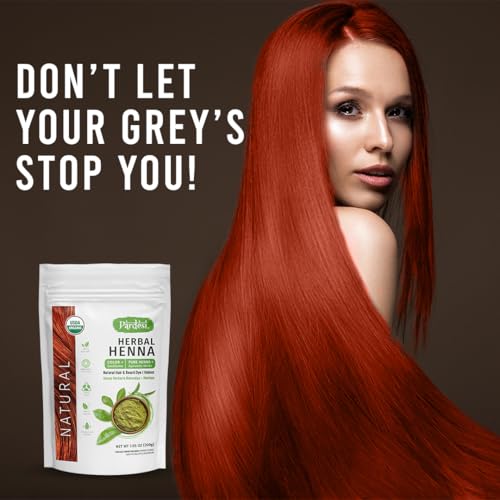 Pardesi Pó de hena para cabelo cor natural I USDA orgânico I 7,05 oz (200 gramas) | tintura natural