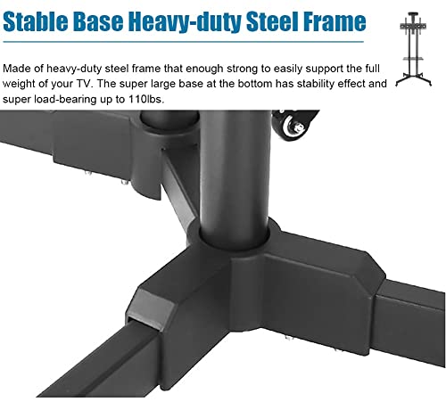 Soporte universal móvil para TV con ruedas 32-65 pulgadas miniatura 6