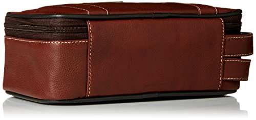 Dopp Men's Country Saddle Leather Top Zip Travel Kit, Brown, One Size #TOP1