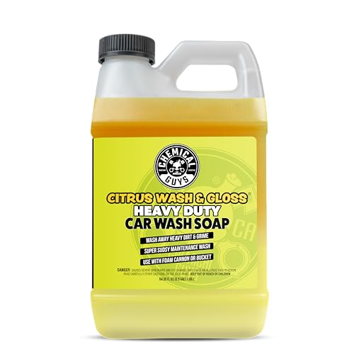 Chemical Guys Citrus Wash & Gloss Foaming Car Wash Soap - High Suds Formula Foam Cannon Soap for...