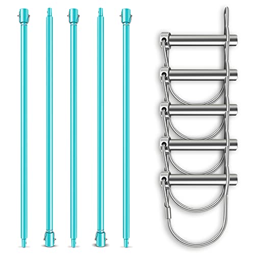 BRUNNENTAL ® Rallonge de 5m + 5x changement rapide - Pour foreuse de puits Foreuse de terre Perceuse à main pour forage profond - 1000cm avec goupille et goupille fendue - Jeu de puits 5 m