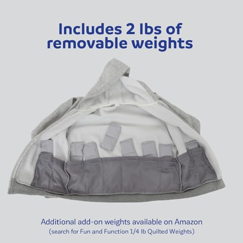 Fun and Function - Weighted Fleece Hoodie Jacket - Girls & Boys Sensory Clothing - Weighted Hoodies - Kids & Teens Ages 7+ - Image 4