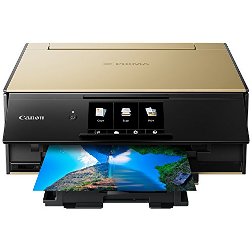 Canon Office Products TS9120 Wireless All-In-One Printer with Scanner and Copier: Mobile and Tablet Printing, with Airprint(TM) and Google Cloud Print compatible, Gold, Works with Alexa