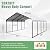 Heavy Duty 20x20 FT Metal Carport for 2 Cars - All-Weather Car Garage Kit with Reinforced Frame and Safe Boat Cover, Car Canopy Shelter for Yard Protection (White)