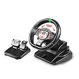 WDLY 180 Grados Motor De Vibración De Conducción Juego De Ruedas De Carreras, con Responsive Engranaje Y Pedales Compatible para PS4 / PS3 /...