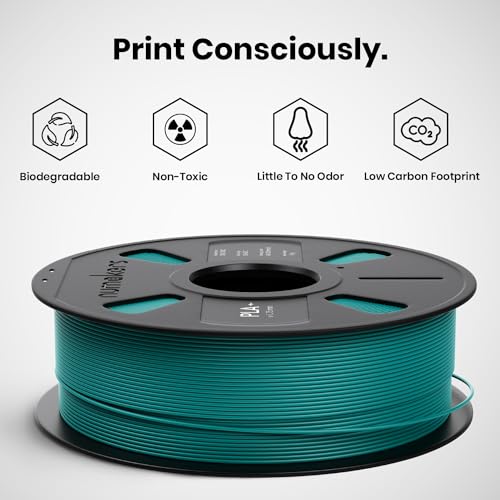 Image of NUMAKERS PLA+ 3D Printer Filament, 1.75mm, Dimensional Accuracy + /- 0.03 mm, 1 kg Spool (2.2 lbs), Compatible with Most FDM Printers (Lagoon Blue)