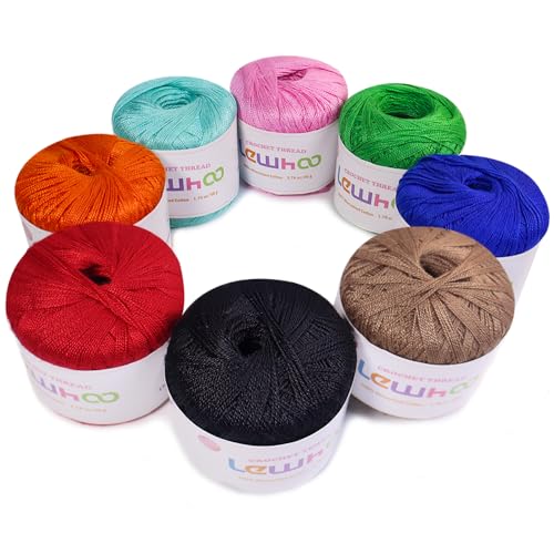 Lewhoo Crochet Thread, Size 10 Mercerized Cotton Lace Yarn Set by Lewhoo - Used condition - US$20.99