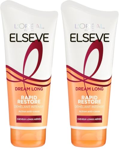 L’ORÉAL PARIS - Après-Shampooing Intensif Rapid Restore - Cheveux Longs - Action Soin Anti-Casse - Acidé Aminé et Huile de Ricin - Elseve Dream Long -...