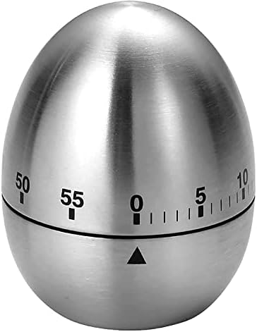 Kitchen Egg Timers for Boiling Eggs Mechanical Kitchen Timer Rotating Alarm with 60 Minutes Stainless Steel Visual Countdow Waterproof Timer for Cooking Exercise Learning Cosmetic Applications Baking