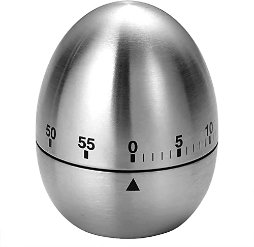 Kitchen Egg Timers For Boiling Eggs Mechanical Kitchen Timer Rotating Alarm With 60 Minutes Stainless Steel Visual Countdow Waterproof Timer For Cooking Exercise Learning Cosmetic Applications Baking #TOP2