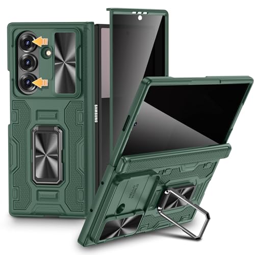 VEGO for Samsung Galaxy Z Fold 7 Case with Privacy Screen Protector,Green