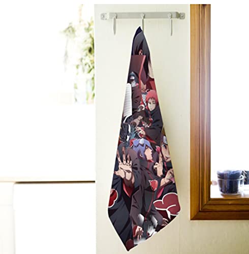 Japanese Anime Series Fashion Camping Hand Towels, Quick-Drying Super Absorbent Soft Hand Towel Microfiber Towel32×16 (40Cm×80Cm) Inches (Akat-Suki 5) #TOP2
