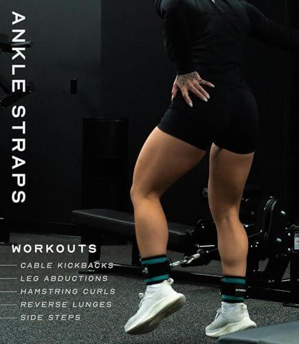 Image of Gymreapers Ankle Straps For Cable Machine Kickbacks, Glute Workouts, Lower Body Exercises - Adjustable Leg Straps with Neoprene Padding