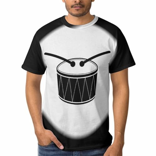 T-shirt homme col rond Tambour anti-déformation et confortable au quotidien
