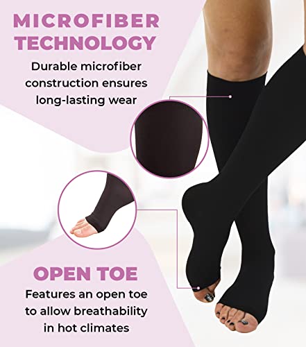 Image of GABRIALLA Graduated Microfiber Women Strong Compression Stockings