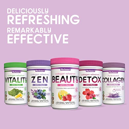 Bluebonnet Nutrition Collagen Refreshers Bundle, Supports Hair, Skin, And Nails*, Cleanse Support, Grass-Fed Cows, Pasture Raised, Soy-Free, Gluten-Free, Non-Gmo, Unflavored And Hibiscus Flavor #TOP6