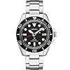 SEIKO SNE589 Automatic Solar Dive Watch for Men – Prospex Collection – Black Dial with Luminous Markers – Stainless Steel – Water Resistant 200M