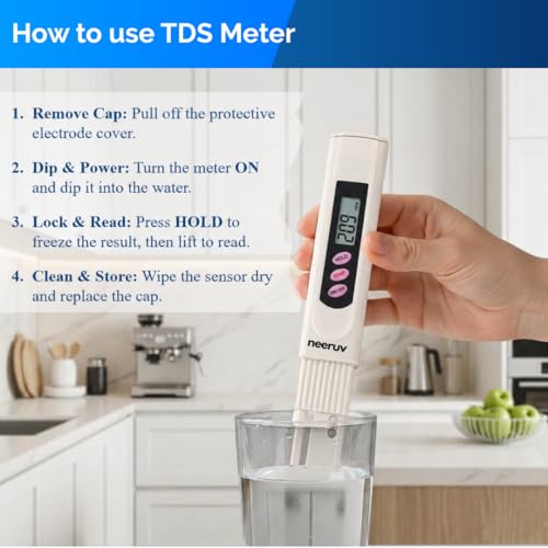 Image of Digital TDS Meter for Water Testing | Total Dissolved Solids (PPM) Tester with Protective Sleeve | Water Quality Checker for RO, Drinking, Aquarium & Swimming Pools