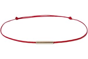 Hand Made 14K Gold Filled Bar Red String Bracelet
