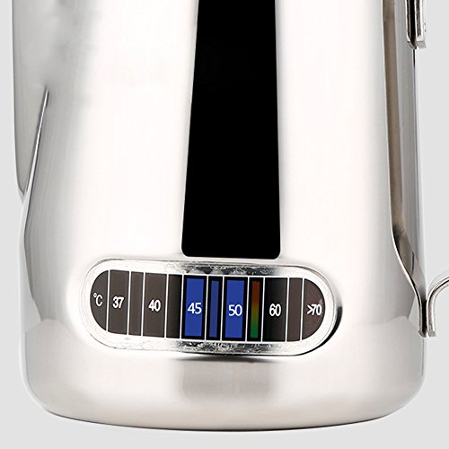 Bricco da latte con termometro in acciaio INOX