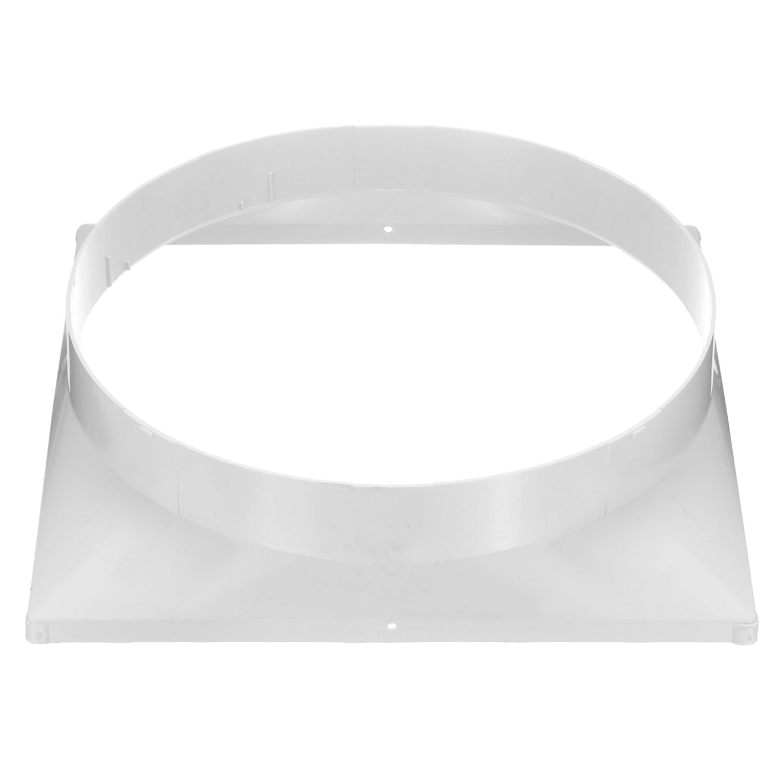 PATIKIL 360mm to 350mm Duct Connector Flange, Plastic Square to Round Straight Ceiling Diffuser Adapter for Air Heating Cooling Ventilation System HVAC Exhaust Fan Dryer Vent, White — image 1