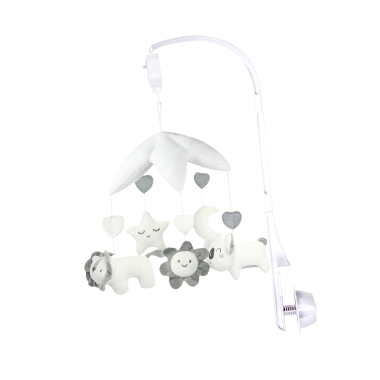 Giostrina Musicale per Culla Neonati con Giocattoli Morbidi Appesi Carillon E Peluche Leone Cotone PP Resistente Design Creativo Adatta, Leone
