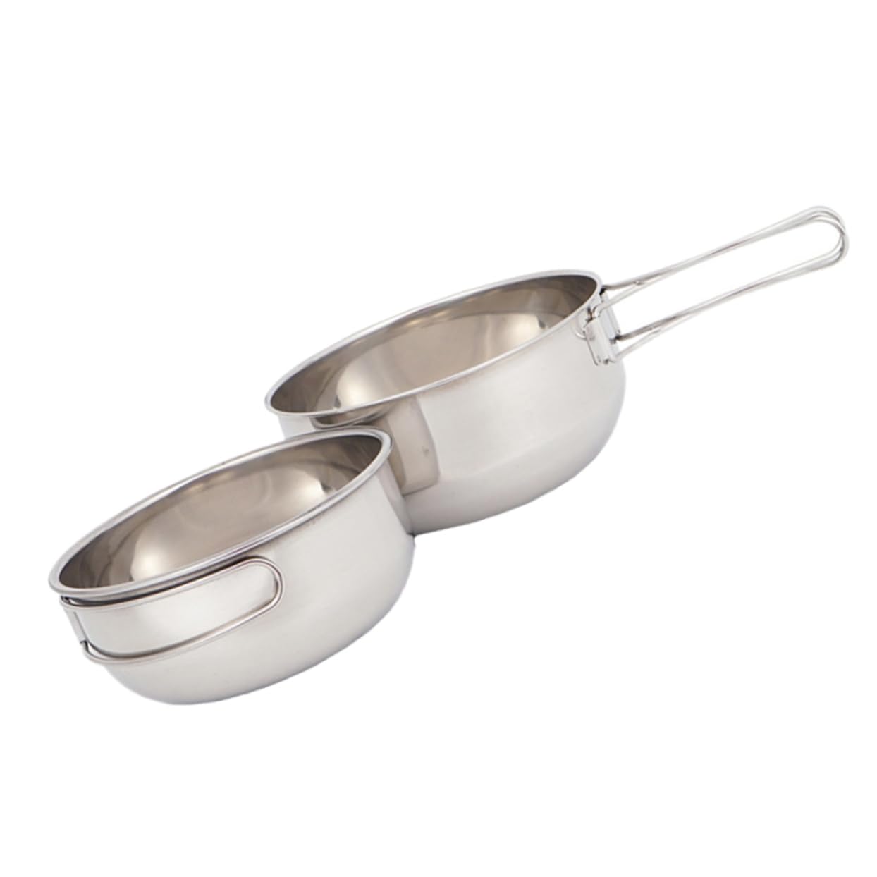 OSOLADY Stainless Steel Camping Bowl Set Folding Bowl with Mesh Bag Ideal for Hiking Picnic Bbq