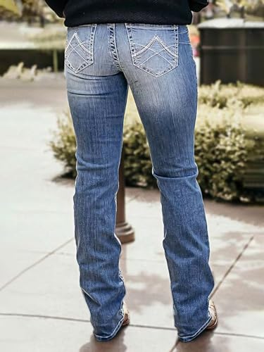 Flamingals Boot Cut Jeans for Women Trendy High Waist Tummy Control Jean Flare Jeans Straight Denim Pants4