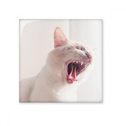 Carrelage céramique chat blanc brillant DIYthinker pour décoration murale S - 2
