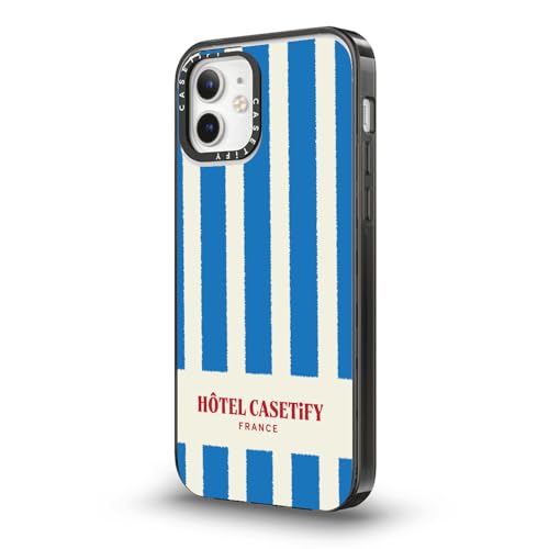 Coque compacte iPhone 12 CASETiFY noire transparente style Resort