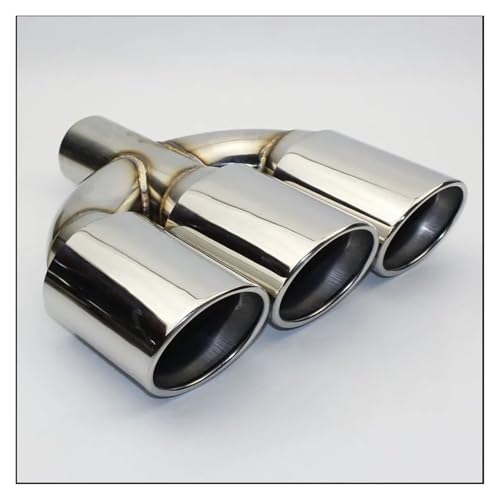 Pot d'échappement universel 3 trous en inox pour ligne de Civic FK8 sport