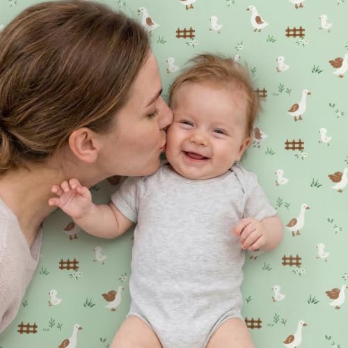 Image of david's kids 3 Pack Mini Crib Sheets, Soft Breathable Premium Pack N Play Sheets for Baby Boys Girls Neutral, Playard and Mini Crib Mattresses, Farm