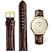 Produktbild FOUUA Uhrenarmbänder Band Echtes Leder Armband Alligator Geprägte Ersatzarmbänder Armband,Braun-gold,22mm