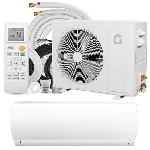 12000BTU Mini Split Ac/Heating System,19 SEER2 115V AC Unit Cools...