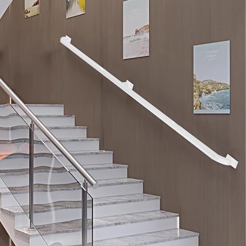 Rampe pour escaliers intérieurs blanche style industriel de 16ft