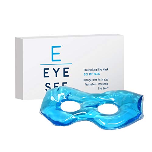 Eye See Gel Eye Mask for Puffiness and Dark Circles - Cooling Eye Masks for After Surgery and Headache/Stress Relief - Multiple Colors Available - Blue