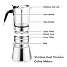 Geesta Premium Crystal Glass-Top Stovetop Espresso Moka Pot - 4/6/ 9 Cups - Stainless Steel Coffee Maker- 160ml/5.6oz/4 cup (espresso cup=40ml)