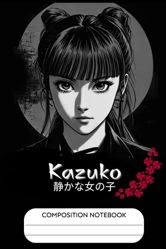 Kazuko Quiet Girl: Ruled Lined Paper Notebook Journal - Notebook for girls and teens with a beautifu