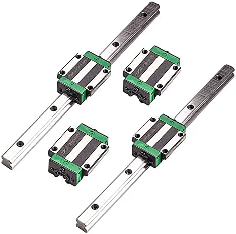 Mssoomm 20mm HGW20 CNC Square Linear Guide Rail Kit 2Pcs HGW20-102.36 inch / 2600mm +4Pcs HGW20 - CA Flange Type Bearing Carriage Slider Block Linear Motion Rail Rod Set for 3D Printer and DIY Project