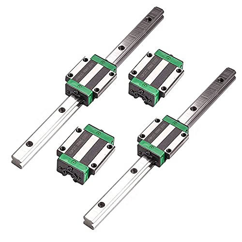 Mssoomm 20Mm Hgw20 Cnc Square Linear Guide Rail Kit 2Pcs Hgw20-102.36 Inch / 2600Mm +4Pcs Hgw20 - Ca Flange Type Bearing Carriage Slider Block Linear Motion Rail Rod Set For 3D Printer And Diy Project #TOP2