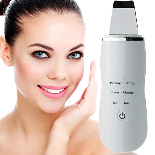 Aparelho de peeling ultrassônico e ionização (2 em 1) portátil - super eficiente para uma limpeza profunda e renovação das células da pele