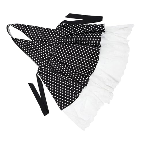 Tablier de cuisine col en V confortable et respirant à pois