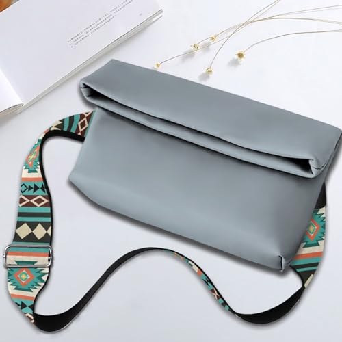 Image of Talayituse Aztec American Tribal Geometric Print Shoulder Strap Wide Purse Bag Strap Adjustable Replacement Belt Luggage Crossbody Shoulder Bag Strap for Women Girls