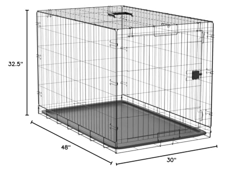 image for Amazon Basics Durable, Foldable Metal Wire Dog Crate with Tray, Single