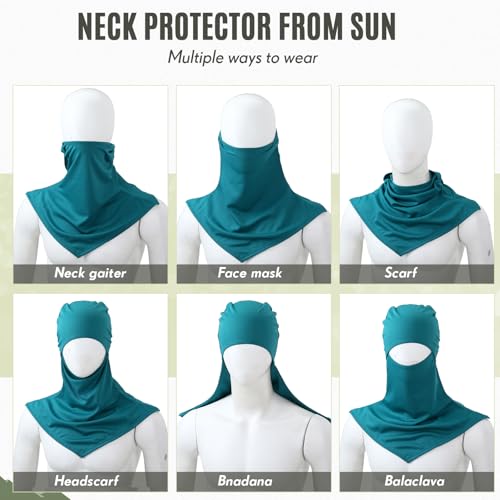 Image of SATINIOR 3 Piece Balaclava Face Cover Sun Protection Neck Cover Summer Balaclava for Men Women Outdoor Sports UV Protector